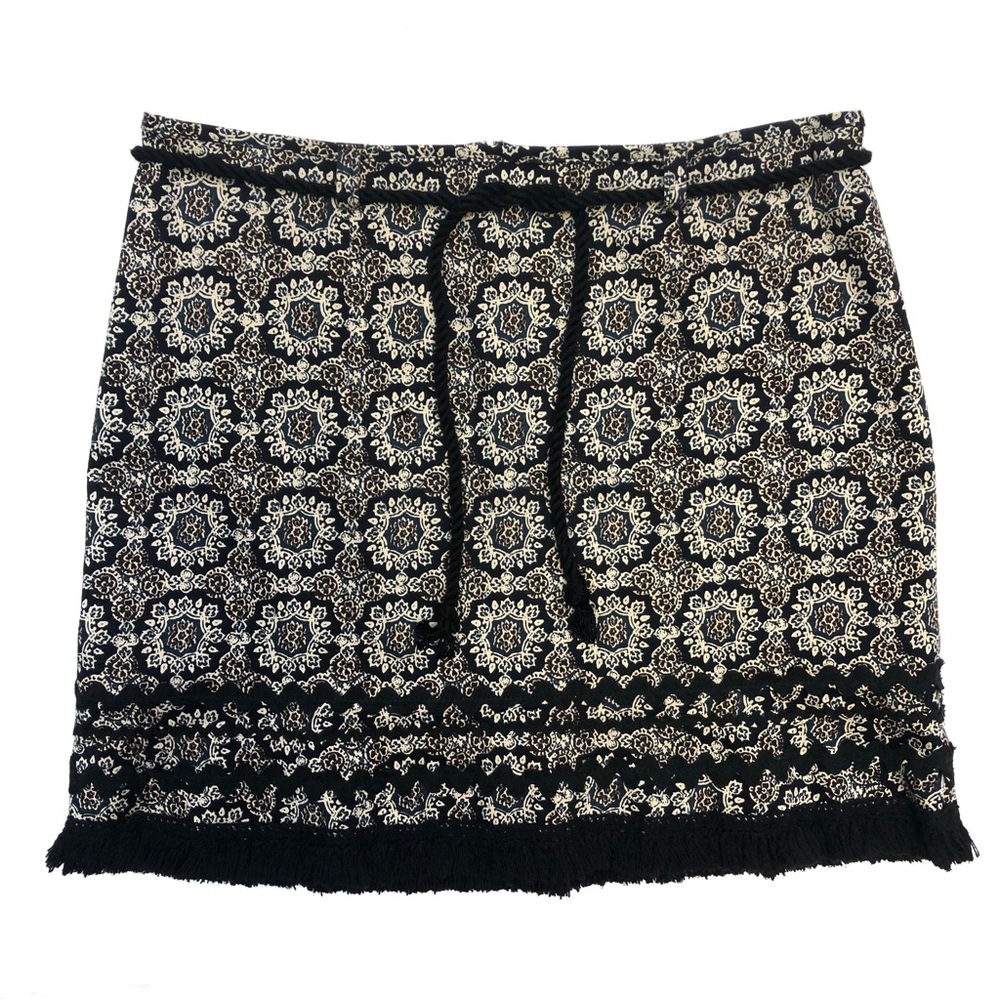 Vintage Nanette Lepore Fringe Hem Mini Skirt Size 10